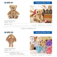 Oreiller chauffant USB en peluche personnalisé avec film chauffant en graphène Coussin chauffant doux et lavable pour l'hiver