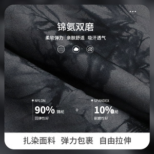 European American High-Elastic Thickened Seamless Yoga Pants Peach Hip Sports Fitness Three-Quarter <b>Shorts</b> High Waist Tie-Dyed - Product Image 6