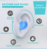 Bouchons d'oreilles en silicone pliables réutilisables de haute qualité, pour dormir, nager, fête, réduction du bruit, étanches, sécurité auditive