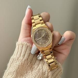 Scottie 9738b <span class=keywords><strong>Orologio</strong></span> da <span class=keywords><strong>Donna</strong></span> di Lusso con Cinturino in Acciaio Inossidabile, Movimento al Quarzo Importato, Quadrante <span class=keywords><strong>Nero</strong></span> con Diamanti, Design Luminoso alla Moda - Product Image 2