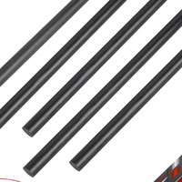 Tige en fibre de carbone de 400mm 1.0mm-5.0mm ensemble de poteaux d'artisanat bricolage pour avion RC 1.5mm poteau mat inclus 5 pièces