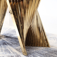 Ensemble de table à manger moderne de luxe en acier inoxydable avec cadre doré et plateau en marbre pour 8 personnes, pour le salon, meubles de maison