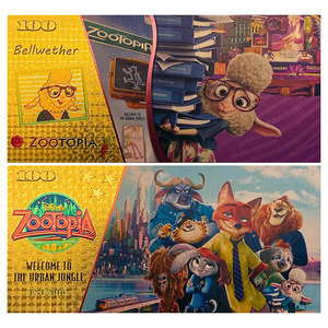 5 Billetes de Banco de Oro de 24K con Diseño Nuevo de Anime Americano Zootopia, Monedas Conmemorativas Bañadas en Oro, Colección Conmemorativa - Product Image 5