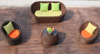 Meubles de jardin en rotin imperméables faits à la main, ensemble de canapé simple pour jardin extérieur, chaises et tables de loisirs pour balcon