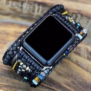 Trendybay Pierre Naturelle Lien Boho <span class=keywords><strong>Bracelet</strong></span> Bande pour <span class=keywords><strong>Apple</strong></span> <span class=keywords><strong>Watch</strong></span> Série 8 7 SE 40/45mm Boucle Femmes Perlé <span class=keywords><strong>Bijoux</strong></span> Montre <span class=keywords><strong>Bracelet</strong></span> Bande - Product Image 3