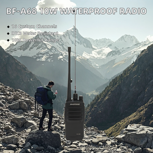 BF-A68 10W UHF 400-470MHz 16 Canales IPX3 Walkie Talkie Impermeable Programable de Largo Alcance Radio Bidireccional Batería de 2000-2500mAh - Product Image 2