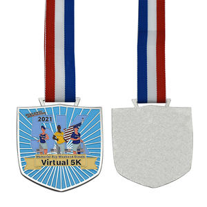 เครื่องสร้างเหรียญแบบกำหนดเองสำหรับสุดสัปดาห์การแข่งขันวิ่งมาราธอน5K แบบคลาสสิกเหรียญสังกะสีอัลลอยหล่อโลหะเงินที่ระลึกวันรำลึก - Product Image 1