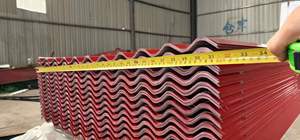 Calamina galvanisée Aluzinc prépeinte rouge 22 mm 3,60 x 0,8 mètres - Product Image 3