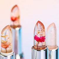 Logo personnalisé fleur gelée rouge à lèvres ensemble changement de température hydratant longue durée baume nutritif magique changement de couleur brillant à lèvres
