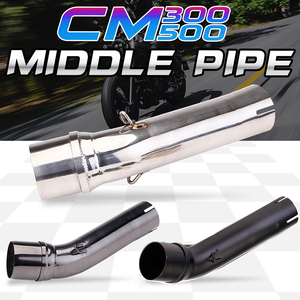 Pot d'échappement de moto avec tube intermédiaire Slip-On pour <span class=keywords><strong>Honda</strong></span> <span class=keywords><strong>Rebel</strong></span> <span class=keywords><strong>500</strong></span> 300 CM300 CMX500 2017 2018 2019 <span class=keywords><strong>2020</strong></span> 2021 - Product Image 5