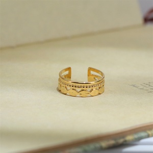 Hot Selling Stainless Steel Jewelry Dainty Female Hollow Hoop <b>Rings</b> Jewelry - Product Image 2