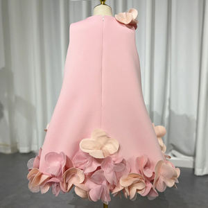 Vestido de línea A de diseñador para niñas sin mangas bordado de flores fiesta de verano tutú cumpleaños princesa vestido pedidos a granel disponibles - Product Image 3