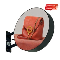 Boîte lumineuse publicitaire LED double face imperméable du fabricant, panneau publicitaire extérieur, boîte lumineuse publicitaire ronde carrée