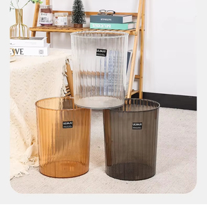 <span class=keywords><strong>Poubelle</strong></span> domestique à sélection rigoureuse, grande capacité, transparente, à ouverture supérieure, en forme de baril, en plastique, pour toilettes et salon - Product Image 2
