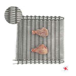 Restaurant Getränke zubehör Edelstahl-Maschen band förderer Hitze beständige Spiralketten-Quer leit blech förderer - Product Image 6