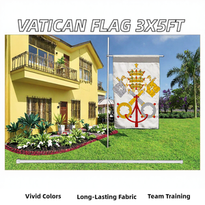 Oferta Especial: Bandera Ecológica del Vaticano Impresa Digitalmente, 3x5 pies, de una Sola Cara, Colores Brillantes, Poliéster 100D, con 2 Ojales - Product Image 2
