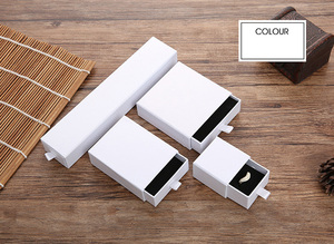 Wholesale Red Color Box Customizable Jewelry Gift Packaging <b>Sliding</b> Drawer Box for Ring Necklace - Product Image 4