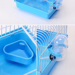 Cage à hamster portable en gros avec poignée, petit habitat de jardin pour hamster syrien, base respirante en fil métallique et plastique - Product Image 6