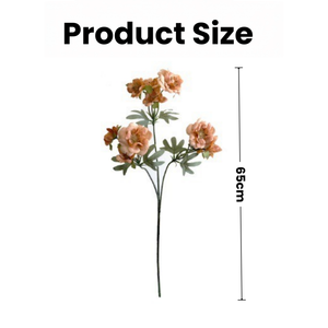 Flor de Camelia Artificial al por Mayor, Tela de Seda Blanca de 65 cm, Color Vintage, Flor Artificial para Decoración del Hogar y Bodas - Product Image 2