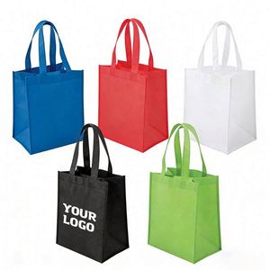 ขายตรงจากโรงงาน ถุงช้อปปิ้งผ้ารีไซเคิลราคาถูก ไม่ถักทอ พิมพ์โลโก้ได้ - Product Image 1