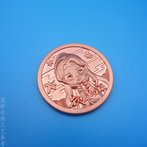 Pièce de monnaie commémorative personnalisée en métal, personnage de dessin animé 3D, alliage de zinc, bronze, objet de collection, dérivé d'animation chinoise - Product Image 3