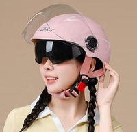 Casque de moto Huanding Jet à double visière, boucle à dégagement rapide, léger, certifié 3C national chinois, pour la conduite estivale