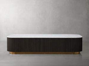Mesa de Centro Estilo Americano para Villa de Lujo, con Cubierta de Mármol - Product Image 2
