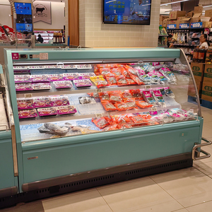 Refroidisseur multi-étages à ouverture frontale avec rideau d'air pour supermarché -1-7 ℃   Réfrigérateur à affichage vertical - Product Image 6