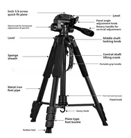 Trépied professionnel en aluminium flexible pour extérieur avec télécommande, niveau à bulle et verrouillage rapide pour la pêche de nuit, portable, pour téléphone portable et appareil photo