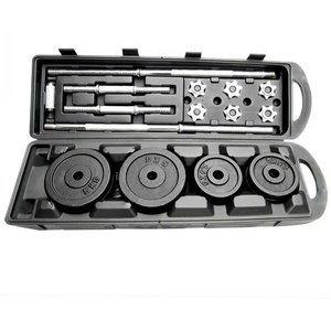 Manubri 3-in-1 in ghisa pesi liberi impostati con biella per allenamento Fitness casalingo - Product Image 5