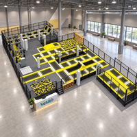 Équipement de parc de trampolines intérieur personnalisé Vabibo TP038, parcours de saut ouvert commercial, fosse de mousse haute densité, centre familial