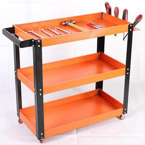 Economical 3-Tier <b>Rolling</b> Steel Cabinet 3 Shelves OBM Customizable for Garage Workshop Warehouse & Repair Shop - Product Image 2