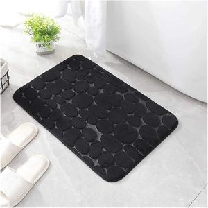 Flannel Memory Cotton Striped Pattern Water Absorption Anti-<b>slip</b> Bathroom <b>Slip</b> Rug Memory Foam Shower Floor <b>Mats</b> Home - Product Image 3
