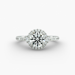 VVS Moissanite แหวนฮาโลหมั้นแหวนเพชรสำหรับผู้หญิง10K 14K 18K ชุบทอง925ชุบทองของขวัญวันเกิดเงินสเตอริง - Product Image 5