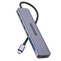 Forida Multi Función Adaptador Usb Tipo C Hub 7 en 1 Usb Hub para MacBook Pro y Tipo C Windows Laptops