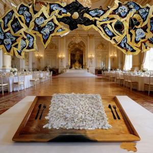 Mur de fleurs artificielles 5D 8*9 pieds, décoration intérieure, design très dense pour Pâques et mariage - Product Image 6