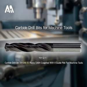 Carbide <b>Drill</b> Bit TA1044 5xD Nano TiAlN Coated With 4 <b>Guide</b> Pads For Machine Tools - Product Image 3
