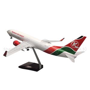 उपहार के लिए विमान विमान मॉडल 1:85 मिश्र धातु पैमाने मॉडल विमान बी 737 केन्या हवाई मार्ग 47 सेमी - Product Image 1