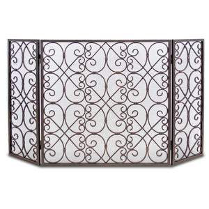 Protector de chimenea plegable de metal artesanal de diseño premium con cubierta protectora contra chispas para el hogar, venta al por mayor - Product Image 2