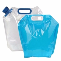 5L Gallon Sac De Boisson En Plastique Réutilisable Pliant Sac À Eau Liquide Poche Alimentaire Sacs En Plastique Stand up Pochettes Extérieures pour La Bière