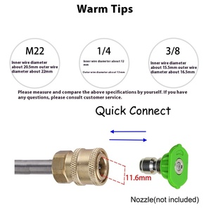 Đối với <span class=keywords><strong>Karcher</strong></span> K HD loạt điện cao áp máy giặt Adapter 1/4 nhanh chóng kết nối cho rửa xe súng nước bọt <span class=keywords><strong>Lance</strong></span> 1000W đầu ra P - Product Image 3