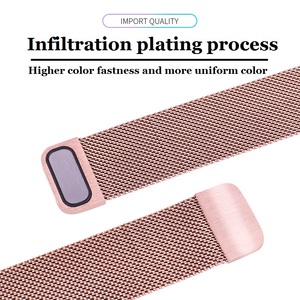 حلقة ميلانو لحزام معدني فاخر من الفولاذ المقاوم للصدأ لساعة Appl e 7 6 5 4 <span class=keywords><strong>3</strong></span> 2 1 SE - Product Image 3