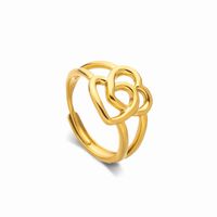 Bague ajustable hydraulique pour femme, en acier inoxydable électroplaqué, motif octogone, style rétro élégant haut de gamme, luxe léger, transfrontalier