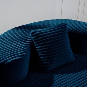 Sillón Individual Moderno de Franela Comprimida, Tapizado, Resistente, Modular, para Villa o Apartamento, sin Brazos, Color Azul - Product Image 3