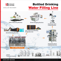 Máquina Automática de Llenado de Agua en Botellas PET, Equipo de Enjuague, Llenado y Tapado de Alta Velocidad para Botellas de 200ml a 2000ml