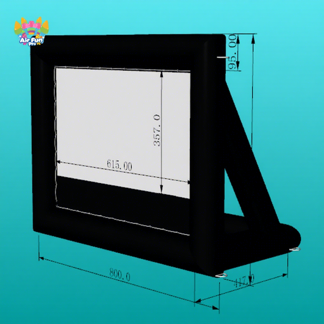 Airfunpro Outdoor Giant Inflatable PVC Projector Movie Screen with Easy Setup for Commercial Advertising
