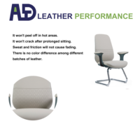 Chaise de bureau de direction ergonomique de luxe en cuir, dossier haut, hauteur réglable, base pivotante chromée, aluminium, pour bureau à domicile et chambre
