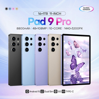Tablette Enfant Dropshipping Pad 15 Pro Écran Capacitif 11 Pouces Réseau Complet 4G/5G/GSM Quad Core MTK 16+1 To Android 15 Wi-Fi