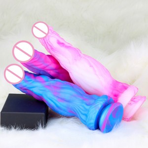 10 Inch Colorful Fantasy Thick Dildo Expandir Dilatação Anal Plug Liquid Silicone Penis Dragon Monster Enorme Big Dildo para Mulheres Homens - Product Image 3