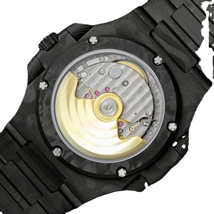 Reloj de Pulsera de Lujo con Textura de Fibra de Carbono, Diseño Clásico y Elegante, Esfera Negra, Fecha Automática, Resistente al Agua, en Oferta - Product Image 6